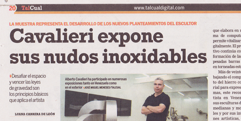 Cavalieri expone sus nudos inoxidables