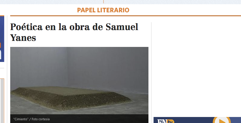 Poética en la obra de Samuel Yanes, por Vilena Figueira