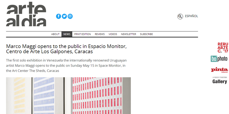 Marco Maggi opens to the public in Espacio Monitor, Centro de Arte Los Galpones, Caracas