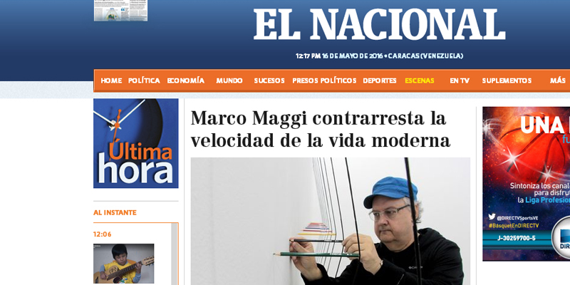 Marco Maggi contrarresta la velocidad de la vida moderna, por Mª Angelina Castillo