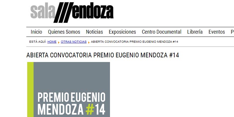 La Sala Mendoza abre la convocatoria al Premio Eugenio Mendoza #14