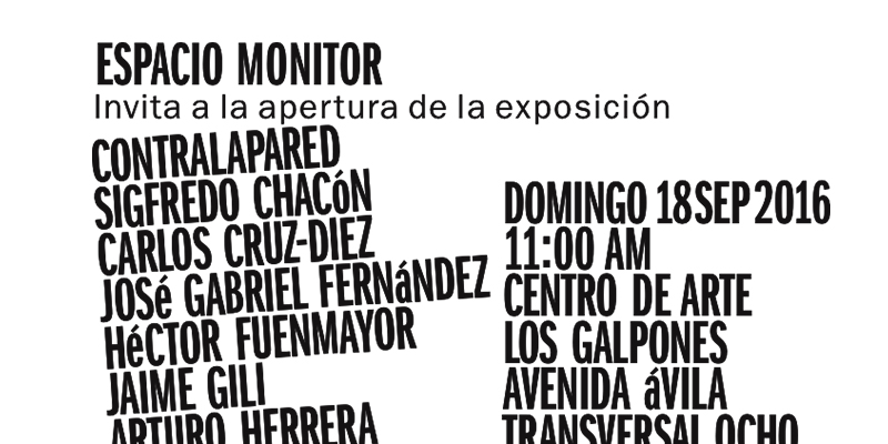 Apertura de la exposición «Contralapared» en Espacio Monitor